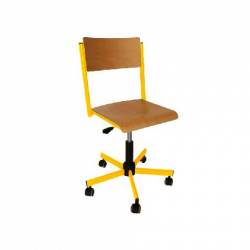 Učitelská židle s kolečky na pístu