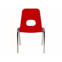 Dětská plastová židle s chromovanou konstrukcí - 42 cm