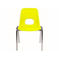 Dětská plastová židle s chromovanou konstrukcí - 38 cm