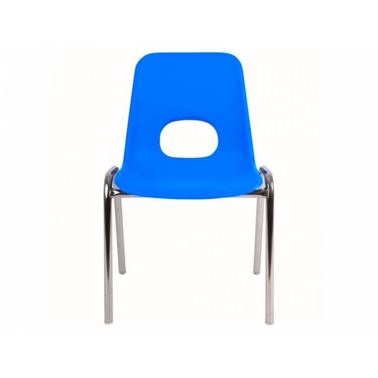 Dětská plastová židle s chromovanou konstrukcí - 34 cm