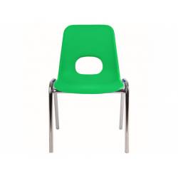 Dětská plastová židle s chromovanou konstrukcí - 34 cm