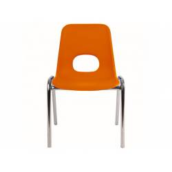 Dětská plastová židle s chromovanou konstrukcí - 30 cm