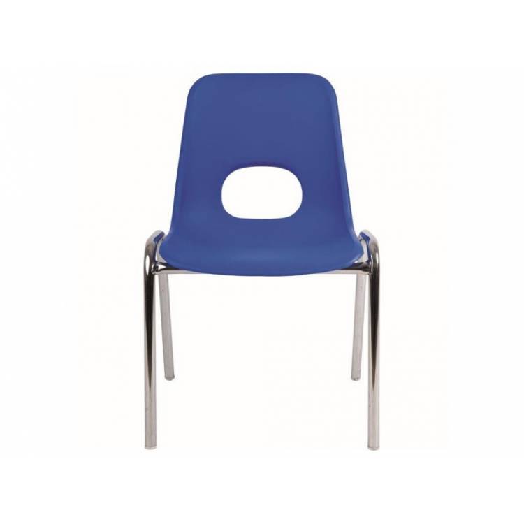 Dětská plastová židle s chromovanou konstrukcí - 30 cm