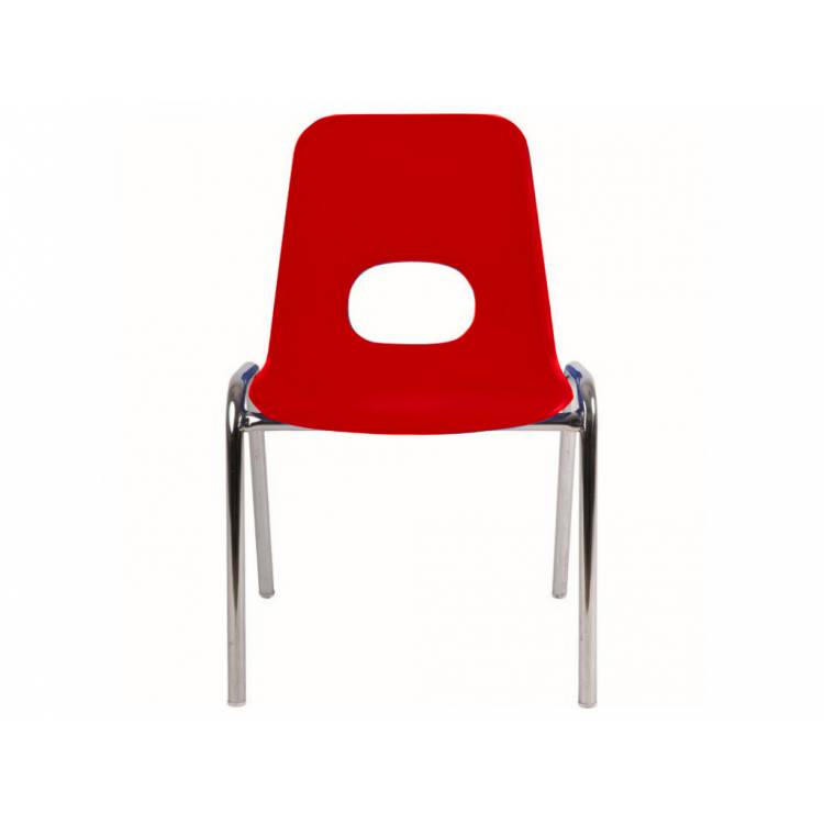 Dětská plastová židle s chromovanou konstrukcí - 26 cm