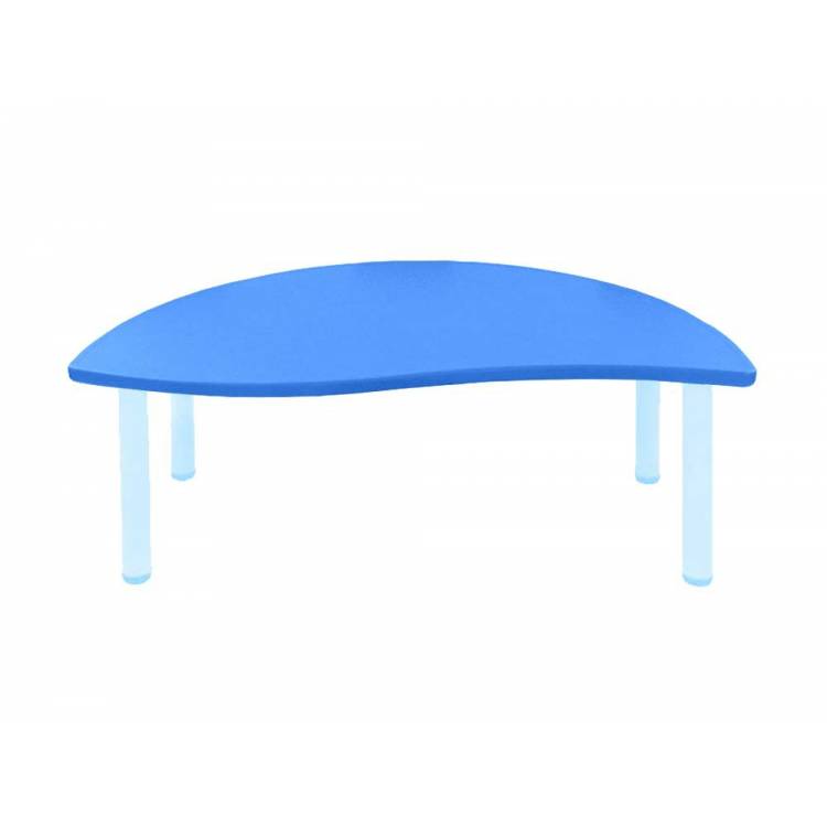 Deska na stůl půlkruh  160x85cm s výřezem - modrý (VP)