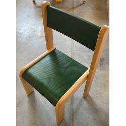 Buková židle stohovatelná v. 26 buk/zelená