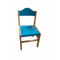 Česká buková židle v.34cm - sv.modrá (VP)