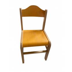 Česká buková židle v.34cm s krempou -  sv. Oranžová (VP)