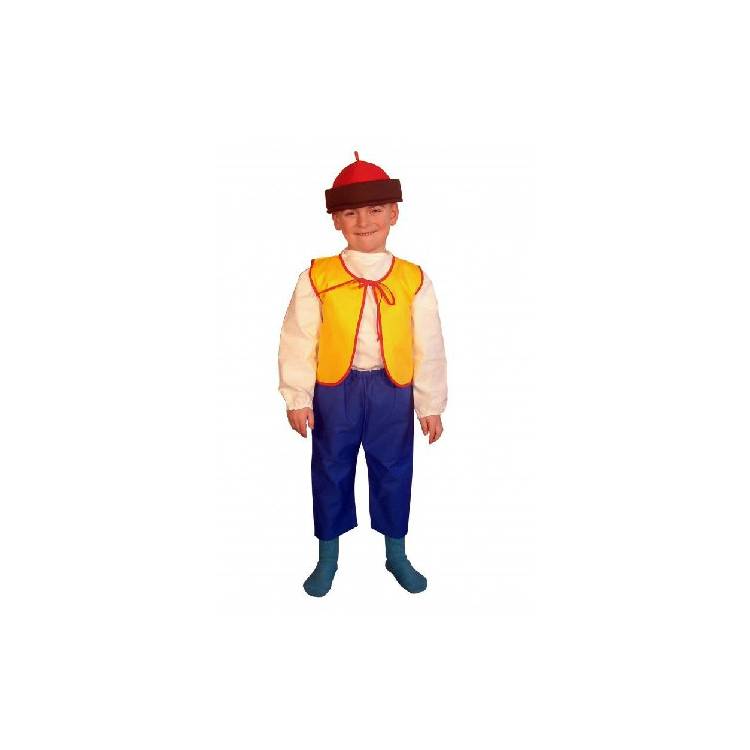 Pohádkový kostým – Honza (čepice, košile, vesta, kalhoty)