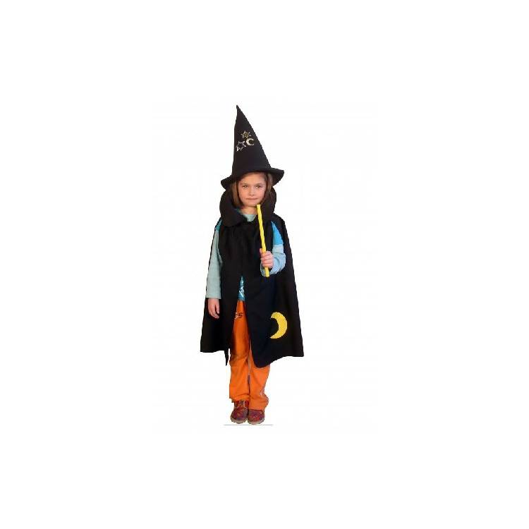 Pohádkový kostým – černokněžník (klobouk, plášť)