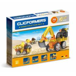 Stavebnice Clicformers stavební auta 70 dílů