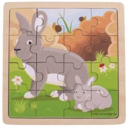 Bigjigs Toys puzzle - Králík s králíčkem