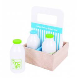Bigjigs Toys Dřevěné mléko v přenosné krabičce